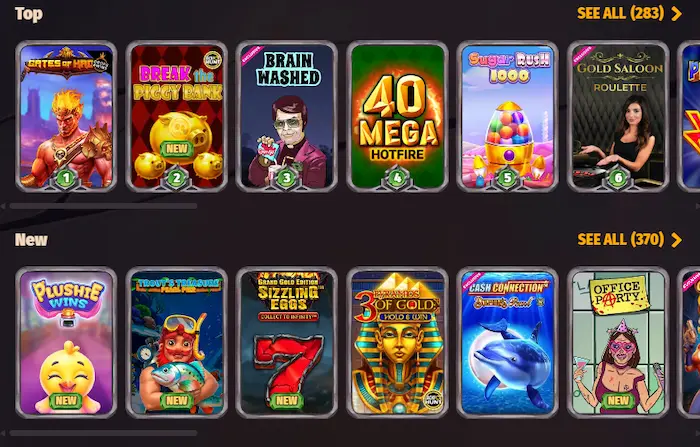 Dragonia Casino games